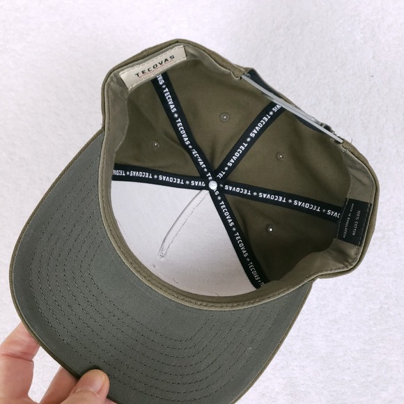Tecovas Snapback Hat OSFA Embroidered Logo Patch Olive Green Western Gorpcore - Picture 8 of 11
